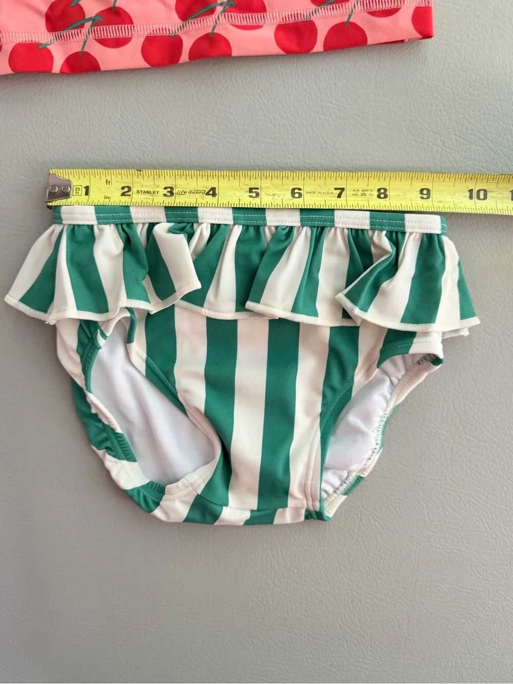 Hanna Andersson Summer Cherries Rashguard & Skirted Bikini Bottom Set 3T - NEW